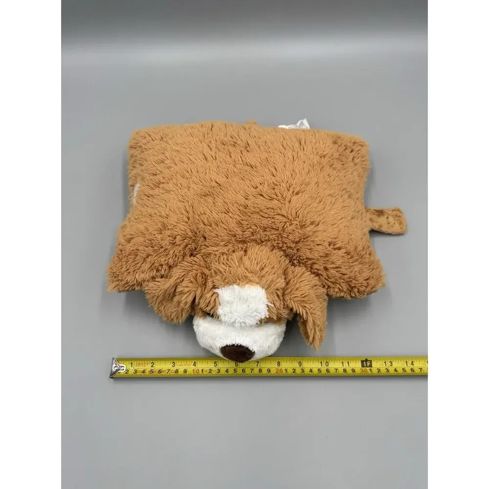 Sears Puppy Dog Brown Tan White Pillow Plush 11 Inch Stuffed Animal